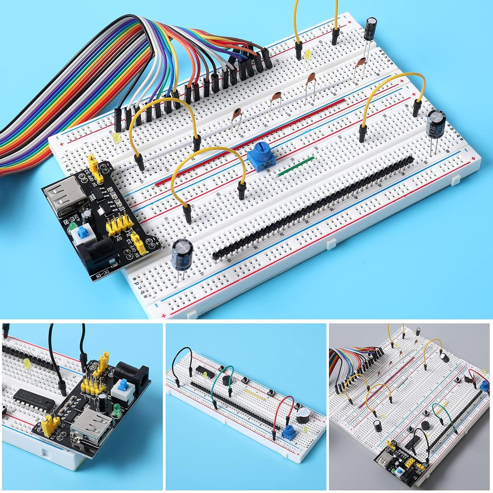 3 Set of Solderless Prototype Breadboard 830 Tie Points Breadboard