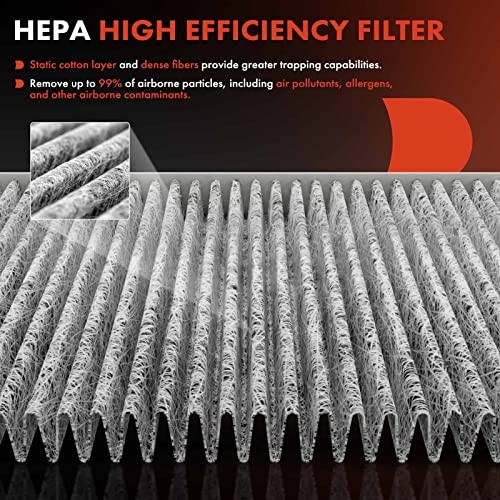 3-PC Cabin Air Filter w/Activated Carbon - Compatible with Tesla Model S 2016