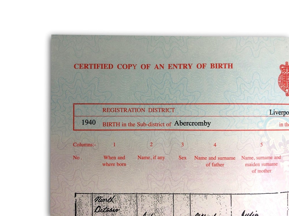 John Lennon Authentic Certified UK Birth Certificate Copy Authentic Beatles