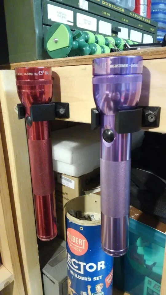 2 Pack Maglite D Cell Flashlight Wall Mount Holder