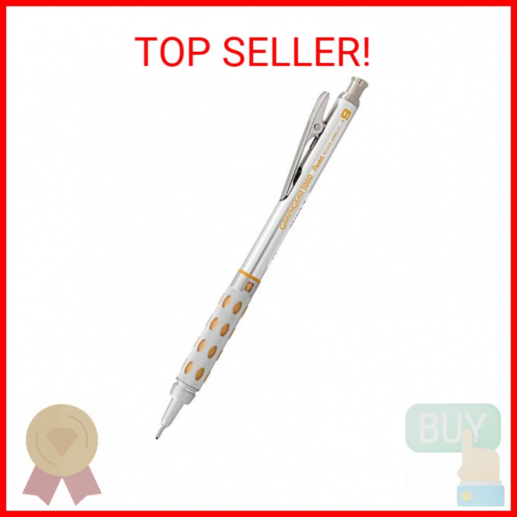 Pentel GraphGear1000 Automatic Drafting Pencil (0.9mm), Yellow Accents