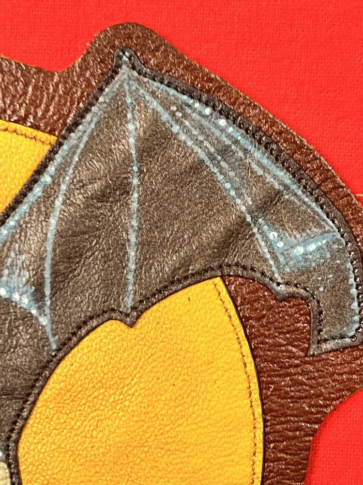 WWII "VF(N) -90" ("Bats") USN Night Fighter LEATHER JACKET PATCH, Multi-layer