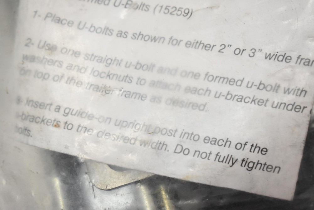 Smith 27603PG Guide-On Bracket U-Bolt Kit Boat Trailer Galvanized New Other