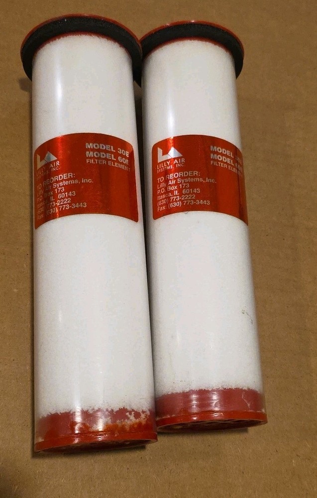 Lot of 2 Lilly Air Systems 30E 60E Filter ELEMENT