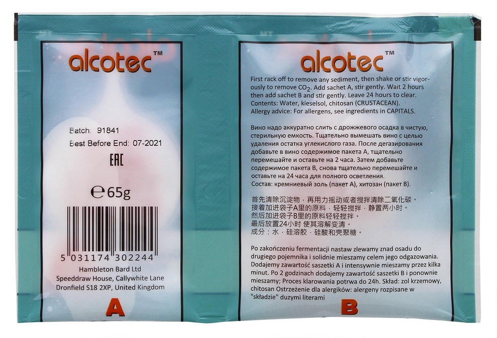 Alcotec 24 Turbo Klar Finings A B