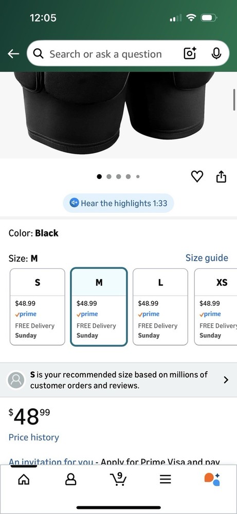 Size medium Butt Padding Kids