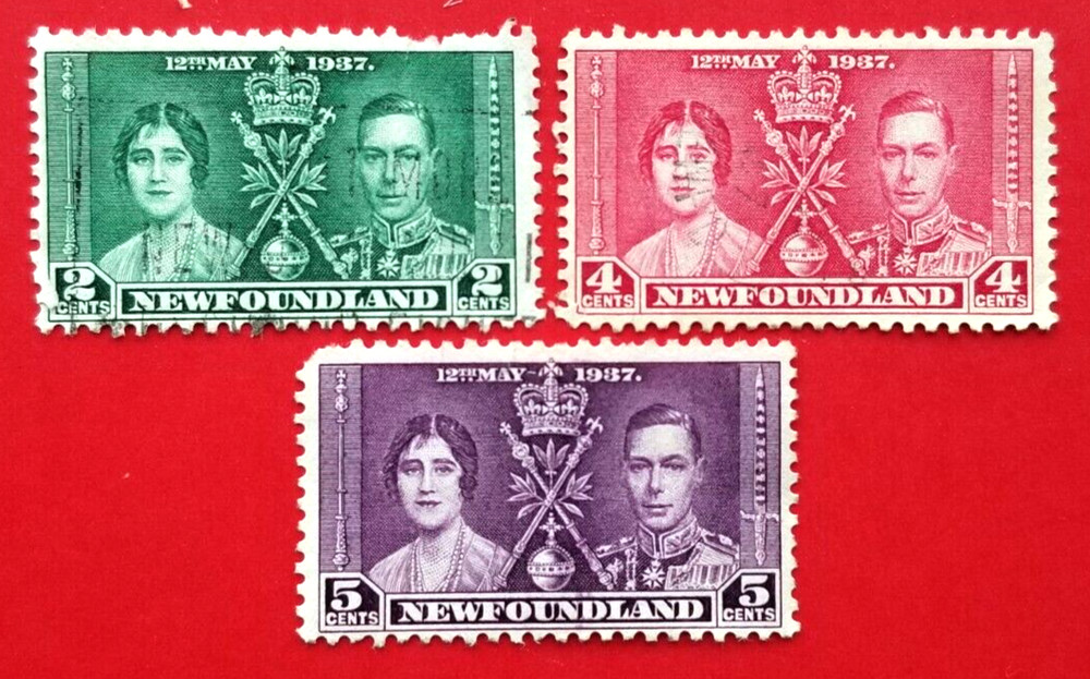 Canada Newfoundland #230-232 Coronation - Omnibus Issue Used