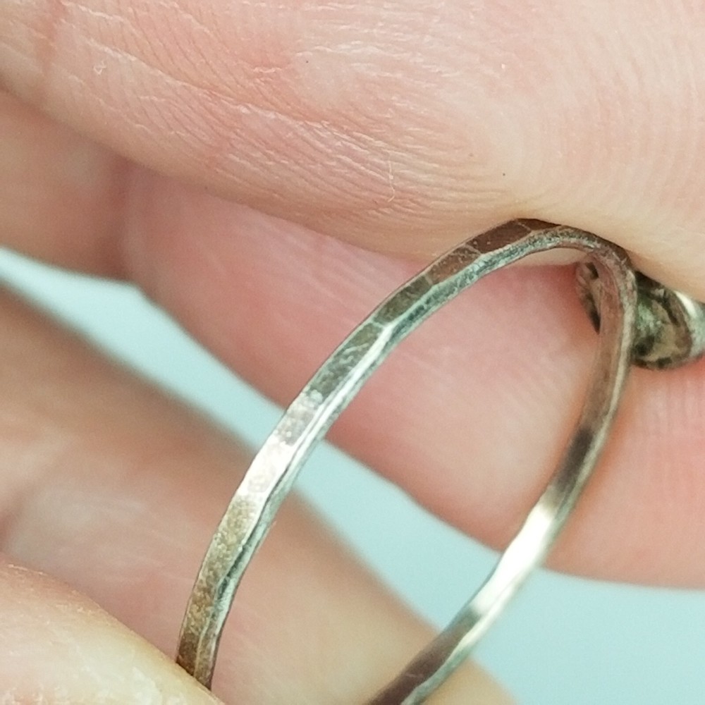 size 7 clear gemstone Sterling Silver 925 womens ring.