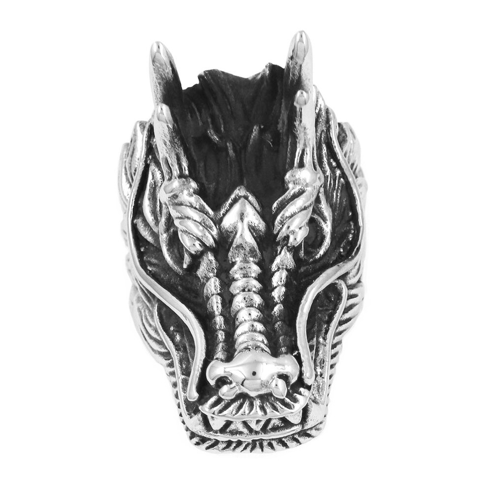 Stainless Steel Dragon Head Ring