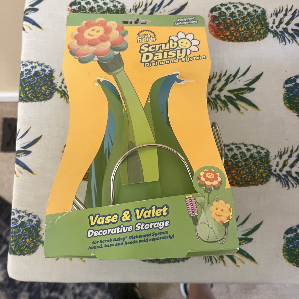 Scrub Daddy Vase & Valet Storage Daisy Dishwand System/ damaged packaging