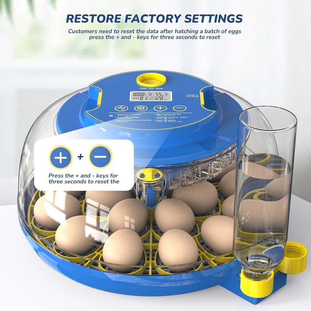 Incubator for Hatching Eggs with Automatic Egg Turning & Temperature/Humidity...