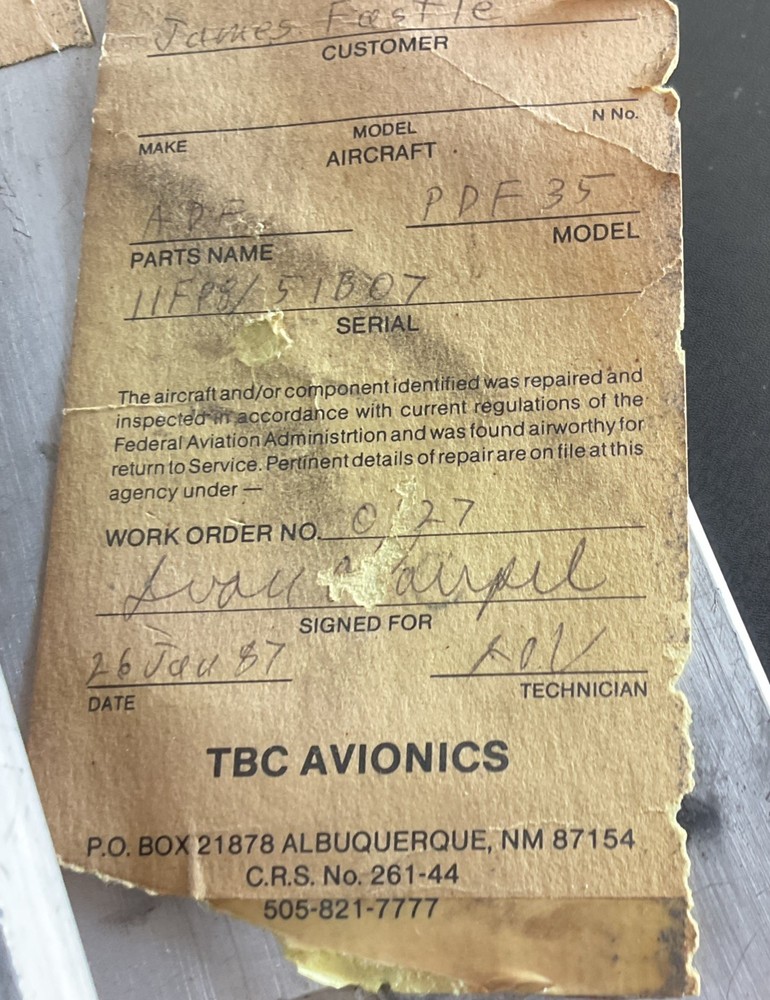 PDF-35 Narco Automatic Direction Finder With Tray