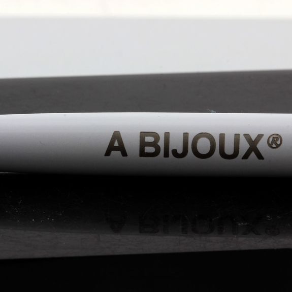 Brazilian Ruby Mineral Pen. White Color.