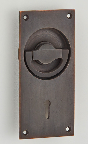 Croft Flush Lock Handle 1804 Polished Brass Finish