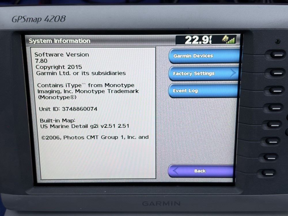 Garmin GPSmap 4208 GPS Chartplotter Multifunction Display - Tested & Working!