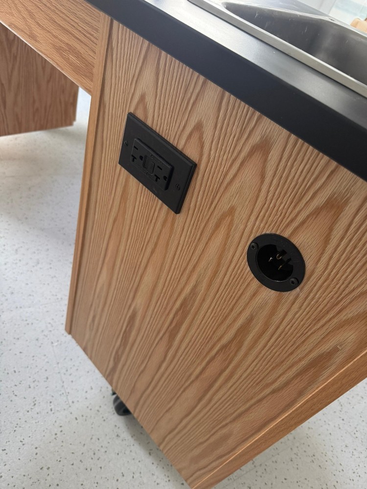 NextGen ADA Mobile Lab Unit Workbench with Sink and Faucet.