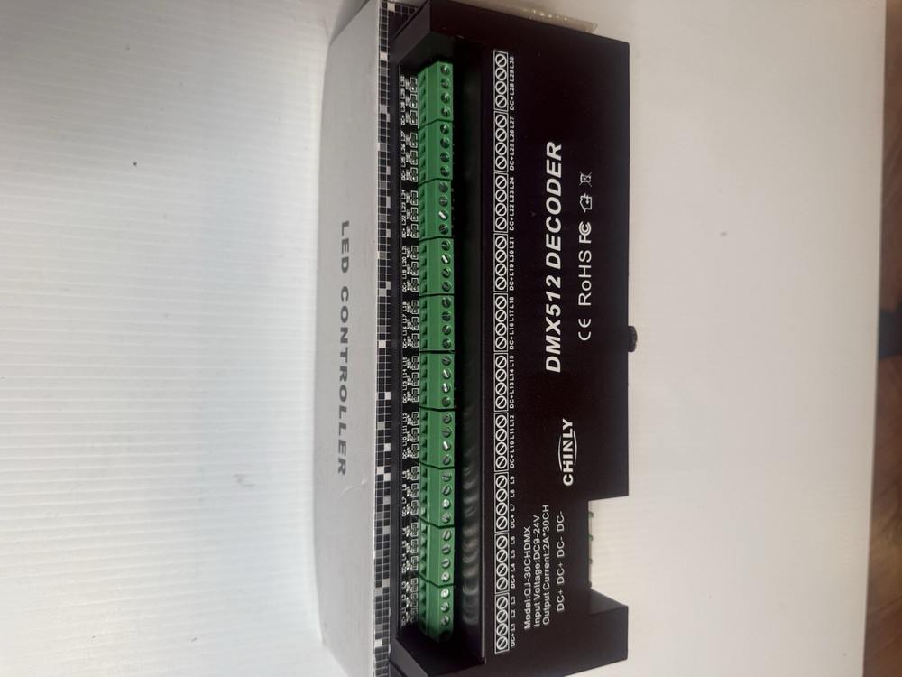 CHINLY RGB 30 channel DMX 512 Decoder dimmer DC9V-24V LED strip controller