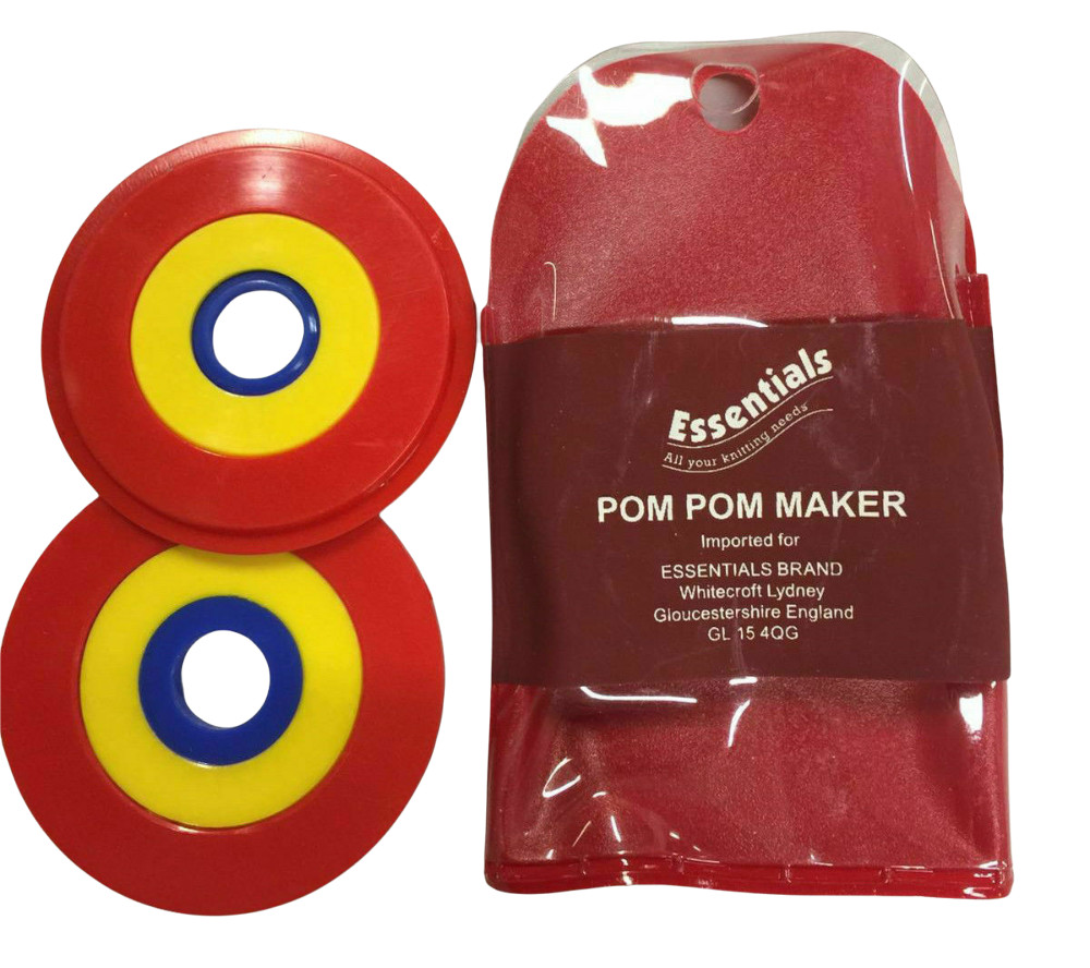 Whitecroft Essentials Pom Maker Set - 3 Sizes-in-one - Crafts Sewing Bobbles