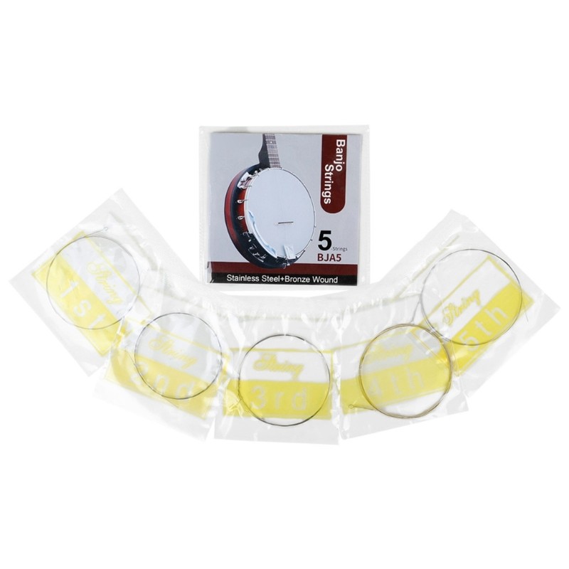 5-String Banjo Strings with Rustproof Coating Beginner Practice Strings