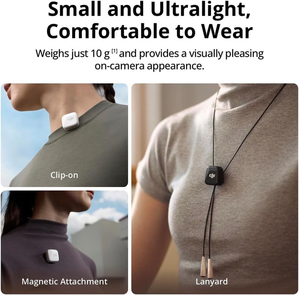DJI Mic Mini (1TX+1RX),Wireless Microphone for iPhone/Camera/Android,Ultralight