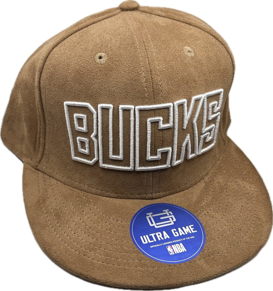Milwaukee Bucks NBA Ultra Game Flat Bill Tan Sandy Snapback Hat - Size: OSFA
