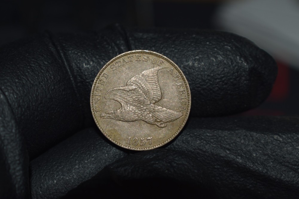 1857 Flying Eagle Cent Penny, Choice XF