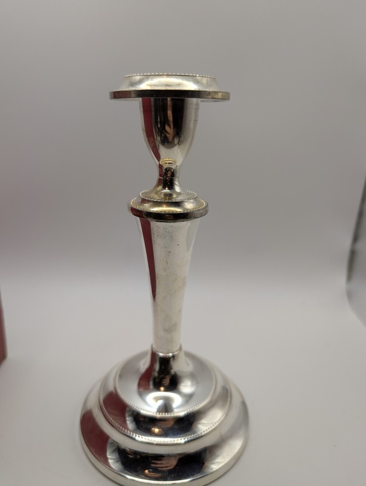 Ianthe Silver Plated Candlestick Lichfield Collection Ref 287 Boxed with Tag Eng