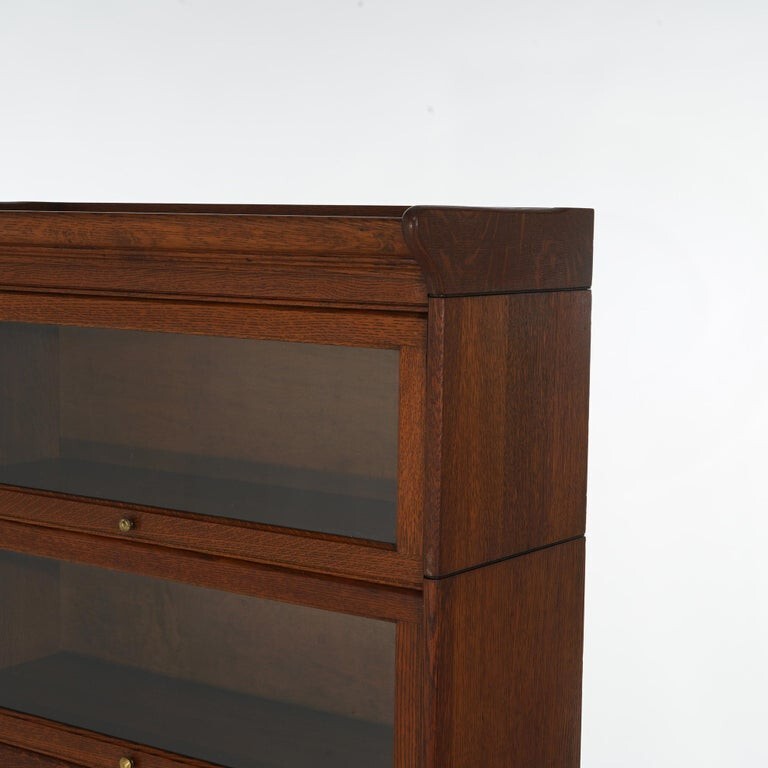 Arts & Crafts Four-Stack Oak Barrister Bookcase C1920