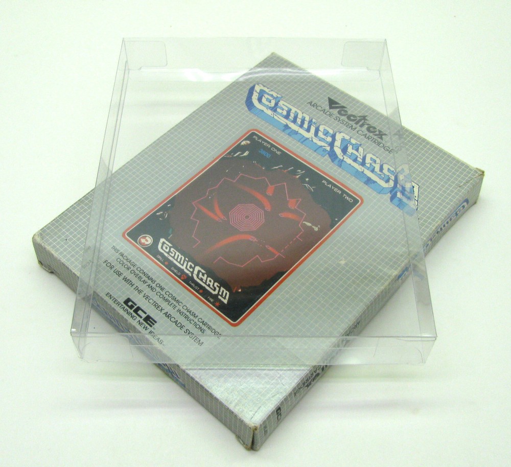 25x VECTREX CIB GAME - CLEAR PLASTIC PROTECTIVE BOX PROTECTOR SLEEVE CASE