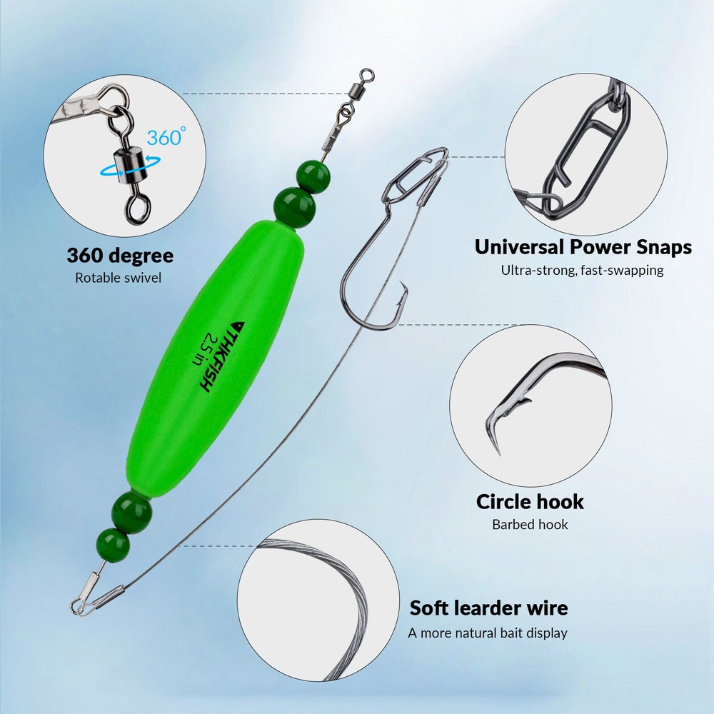Catfish Float Rigs,Catfish Rattling Line Float for Santee Rig with Double Hooks