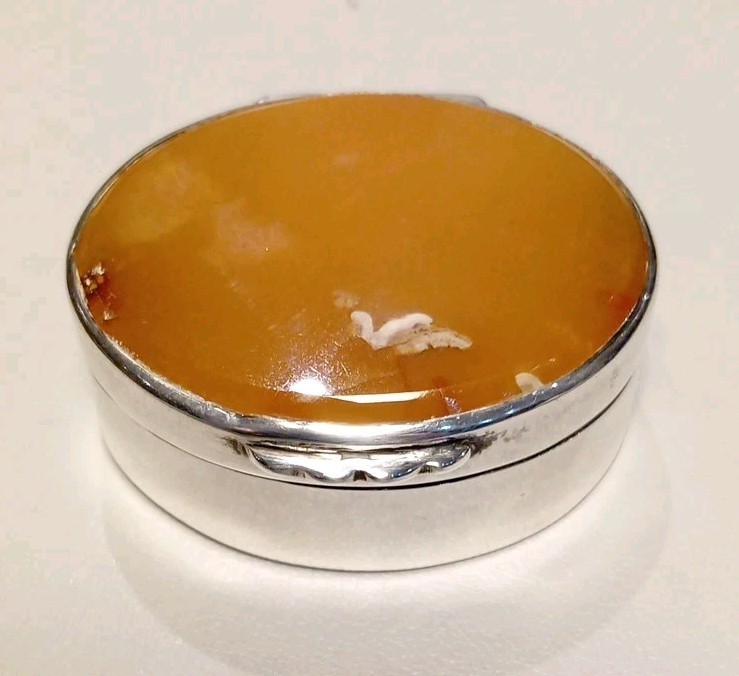 Solid Silver Edwardian Snuff Box Full Hallmarks