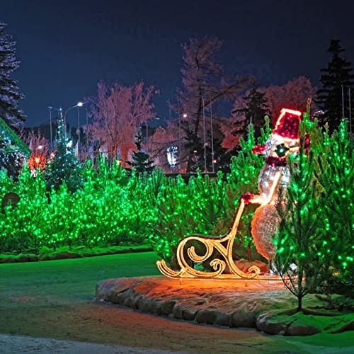 2Pack 200 LED Green Christmas Lights Solar String Lights 200led-green-2pack