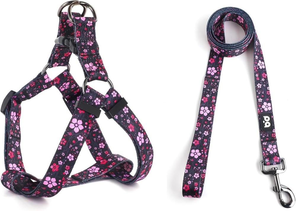 Dog Harness Leash Set Adjustable Heavy Duty No Pull Halter Harnesses Small