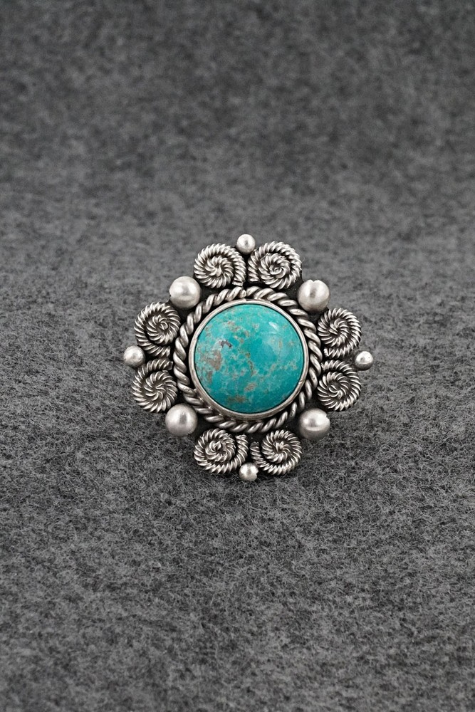 Turquoise & Sterling Silver Ring - Michael Calladitto - Size 7