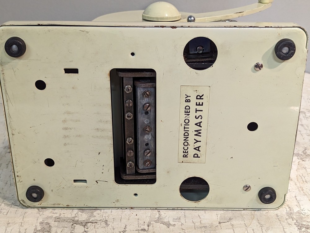 Vintage Paymaster Series S600 Green Check Writer Authentic Check Stamper Machine