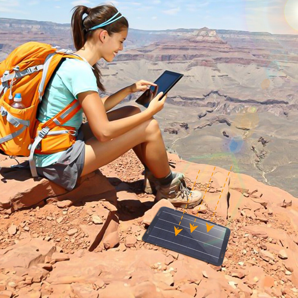 60W Portable Solar Panel 18V Polycrystalline Silicon USB Solar Charging Panel