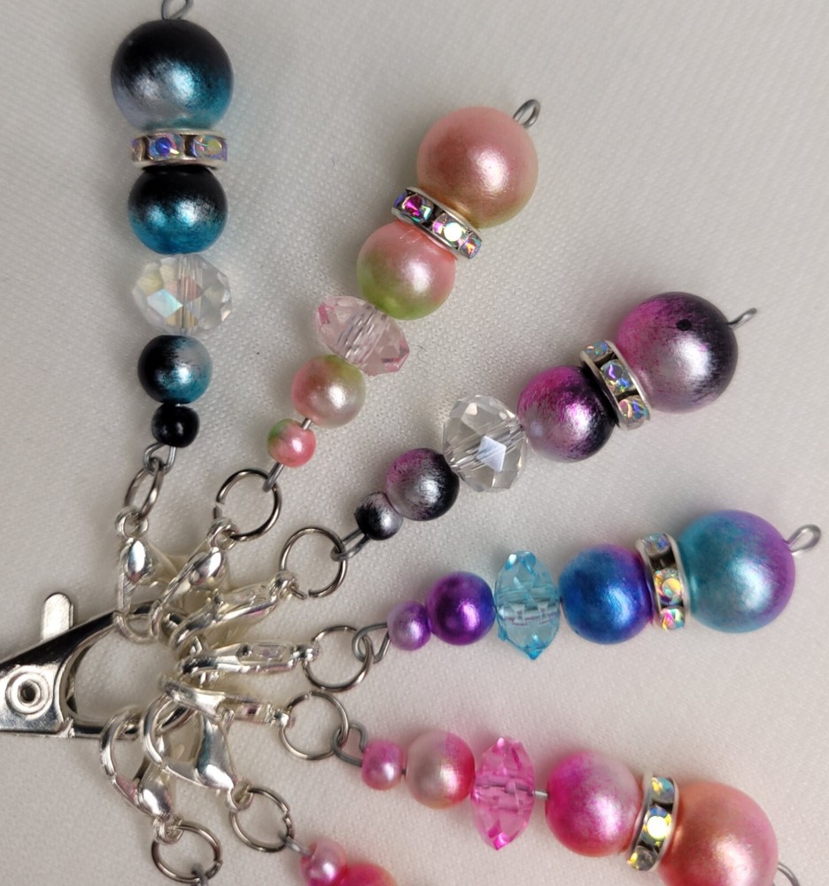 Stitch Markers Set- Beaded, Handmade
