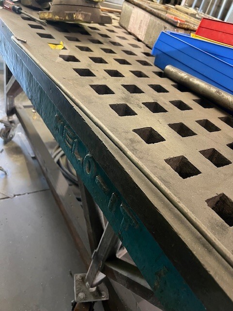 welding table, 5' x 8'