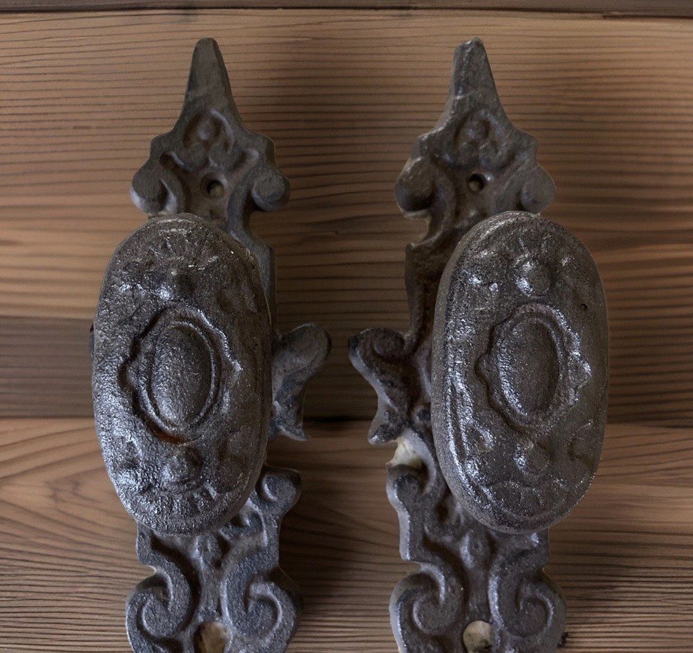 Large Cast Iron Knobs With Skeleton Key Holes
