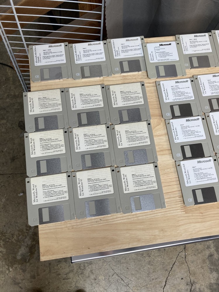 Microsoft Windows Software DOS 95 Excel Office Lot Of 44 Floppy Disk