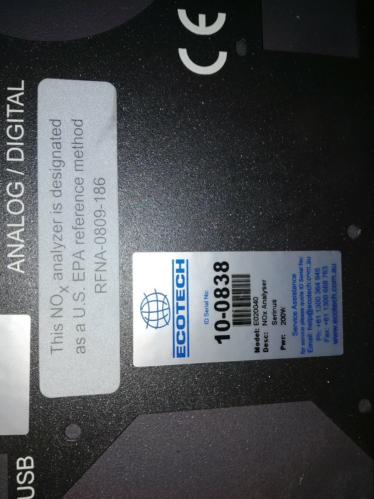 Rear Panel for Ecotech E020040 NOx Gas Analyser