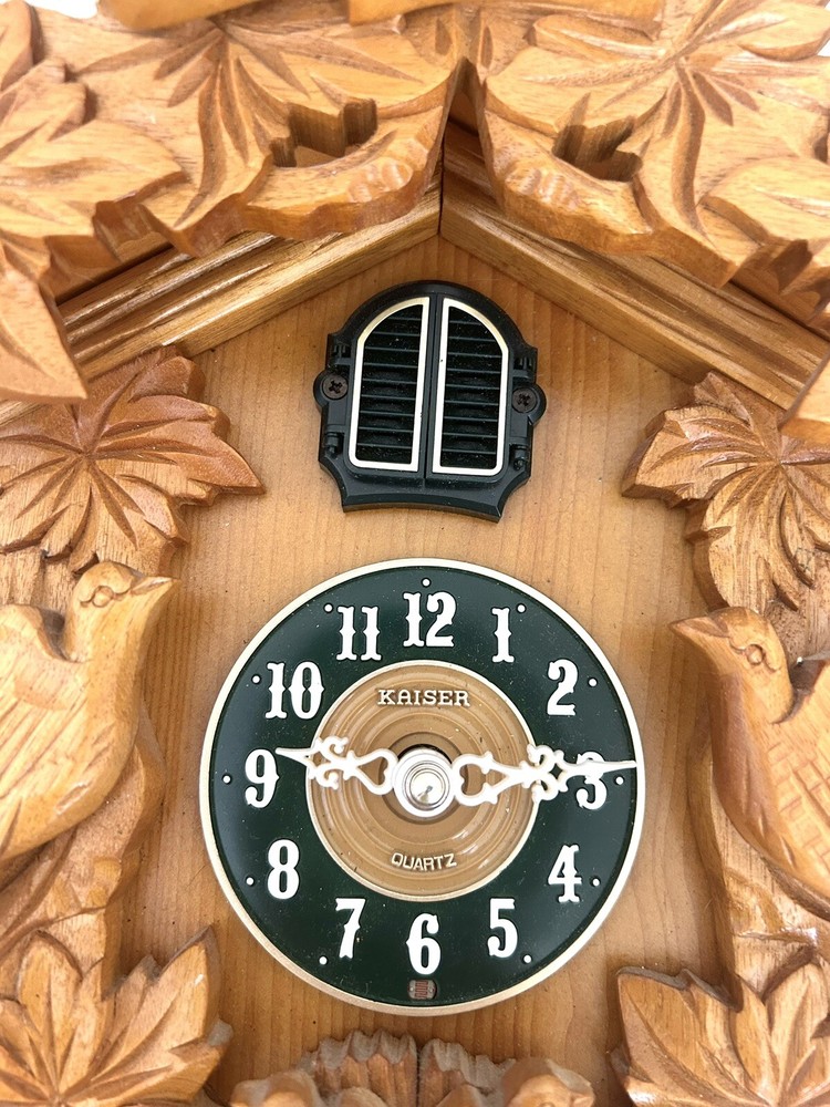 VINTAGE KAISER QUARTZ CUCKOO CLOCK BIRDS GERMAN