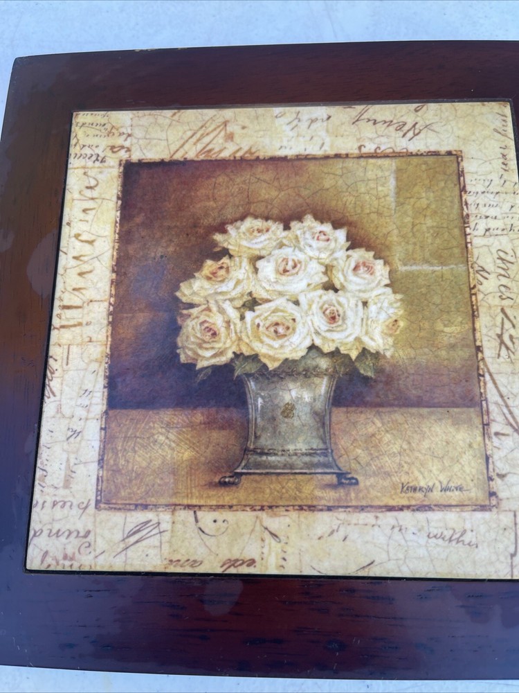 Framed Floral Tile 8”x8”