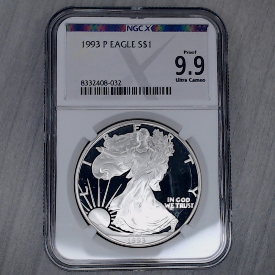 1993 P ~ $1 Silver Eagle ~ NGCX 9.9UC