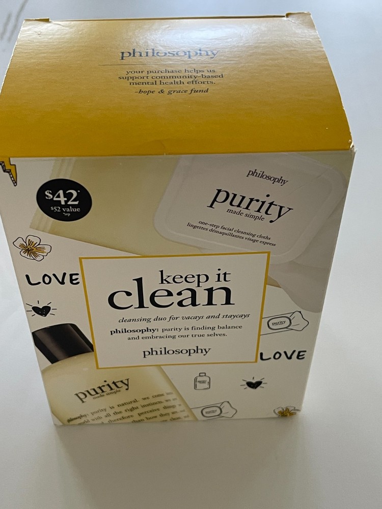 philosophy Keep It Clean 2 pc Set - Purity made Simple - New in Box