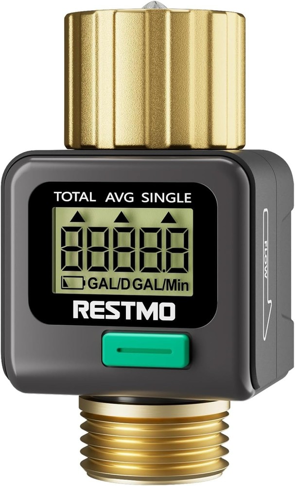 Brass Water Flow Meter for Garden Hose