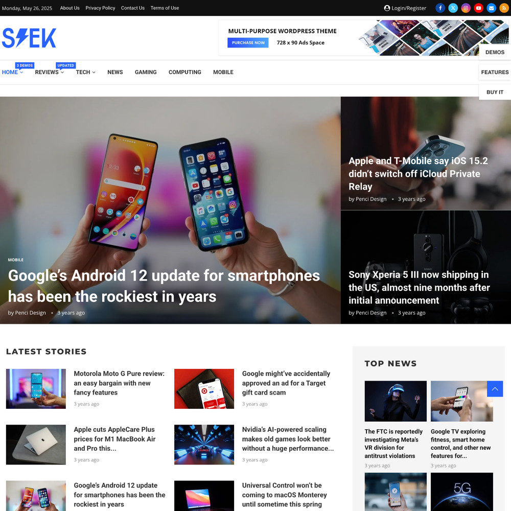 Modern Tech Website Design with Free VPS Web Hosting and Installation