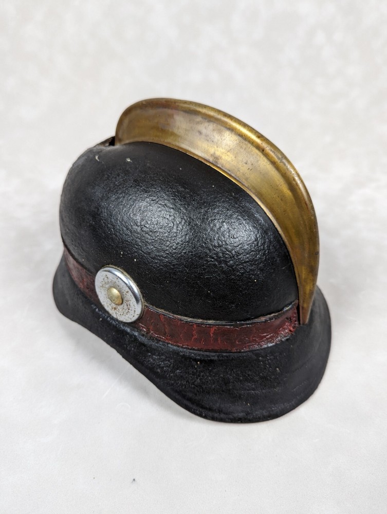 Vintage leather fire helmet