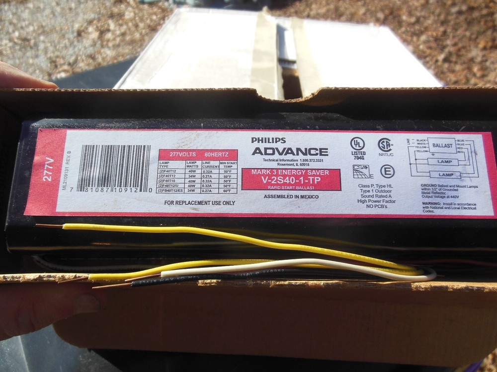 Phillips Advance V2S40TP ballasts  quantity 5