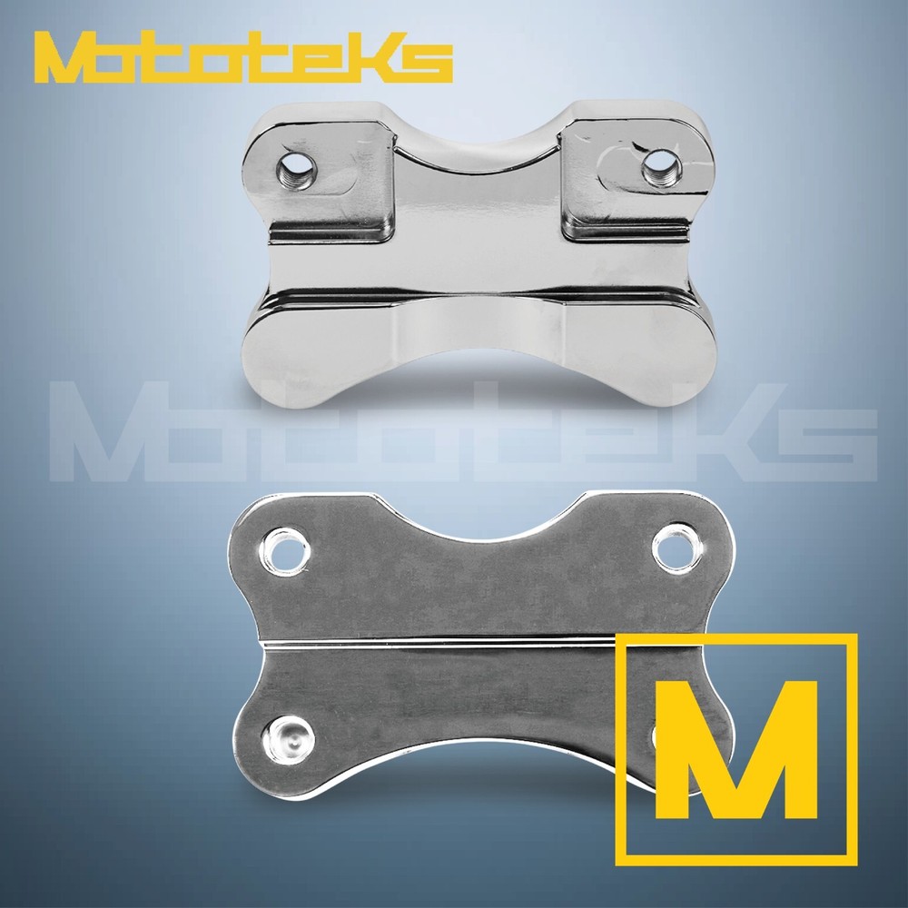 FRONT FENDER BRACKET RELOCATOR SPACER KIT FOR HARLEY SOFTAIL MODELS CHROME
